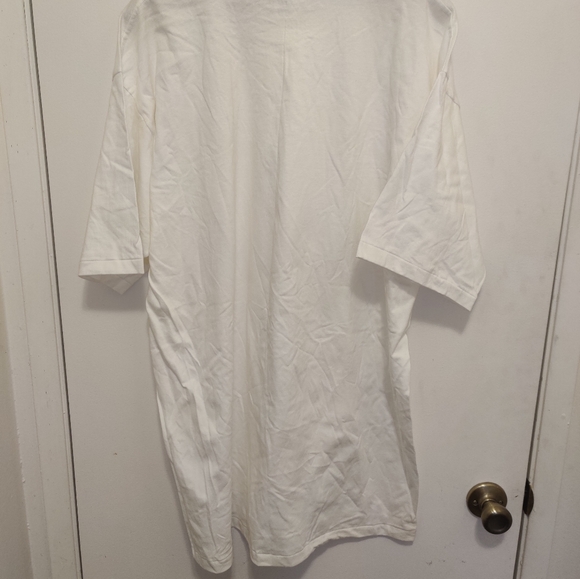 Vintage Blank T Shirt 2XL Tall 2XLT Long Gangster JCPenny White Single Stitch Ch - Picture 5 of 10